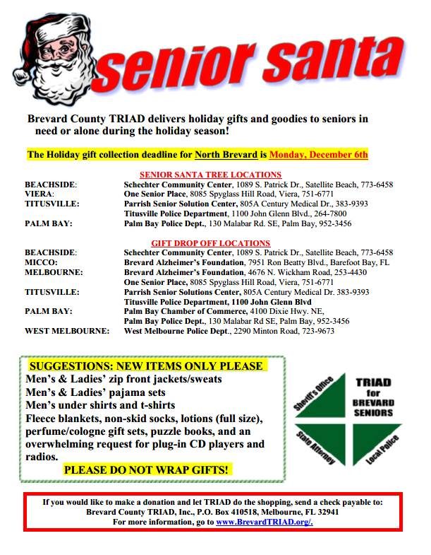 Help Titusville Police Deliver Holiday Cheer to Local Seniors