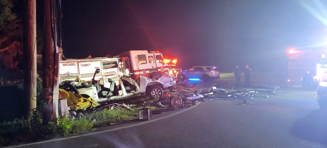 Brevard County Fire Rescue personnel involved in crash in Mims