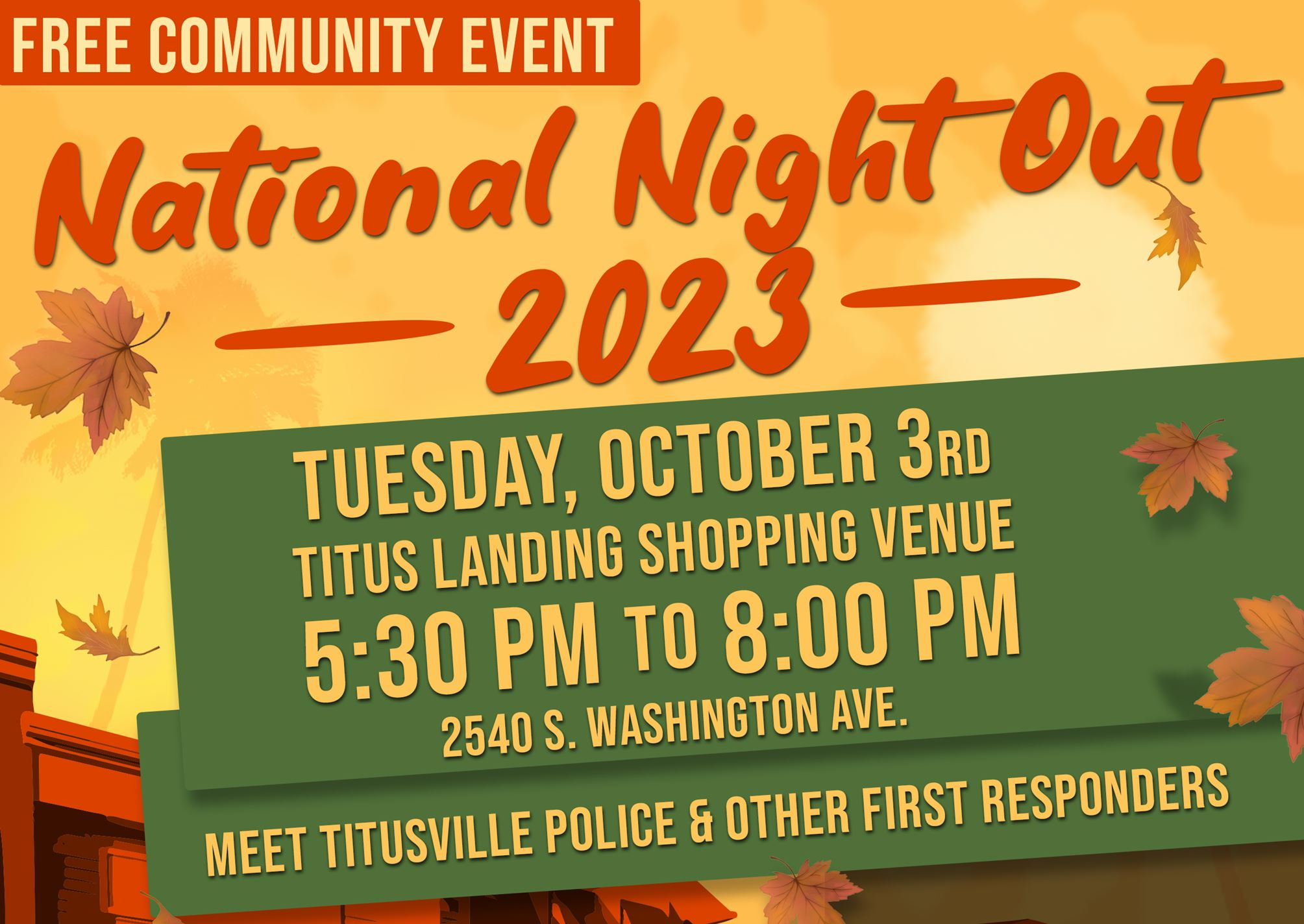 Titusville Police Department to Host National Night Out at Titus Landing