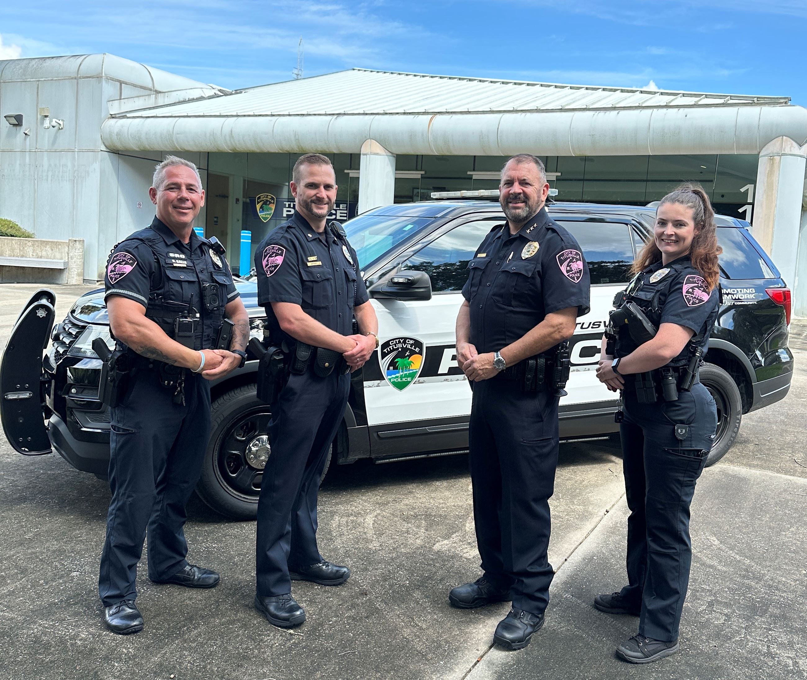 Titusville Police Go Pink: Supporting Breast Cancer Awareness Through the Pink Patch Project