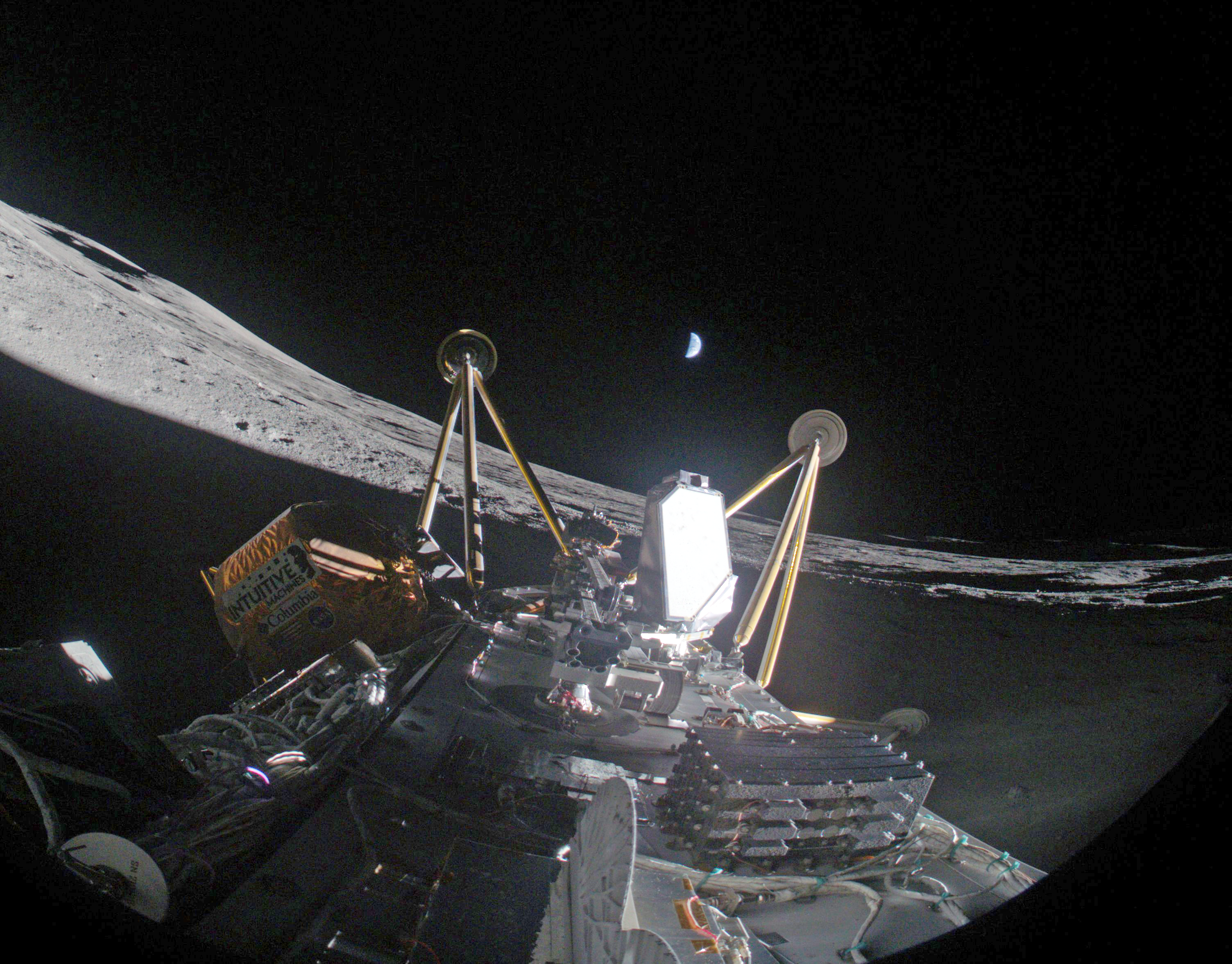 Intuitive Machines IM-2 On Its Side, Mission Ends