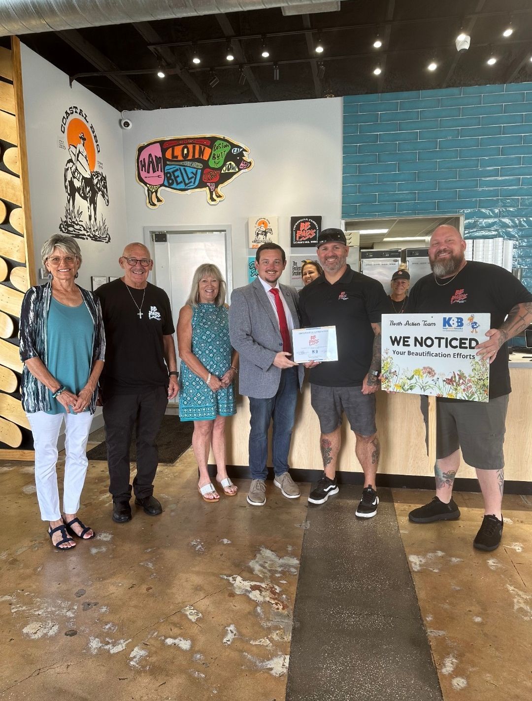BB Rad’s Coastal BBQ Receives “We Noticed” Award for Property Transformation