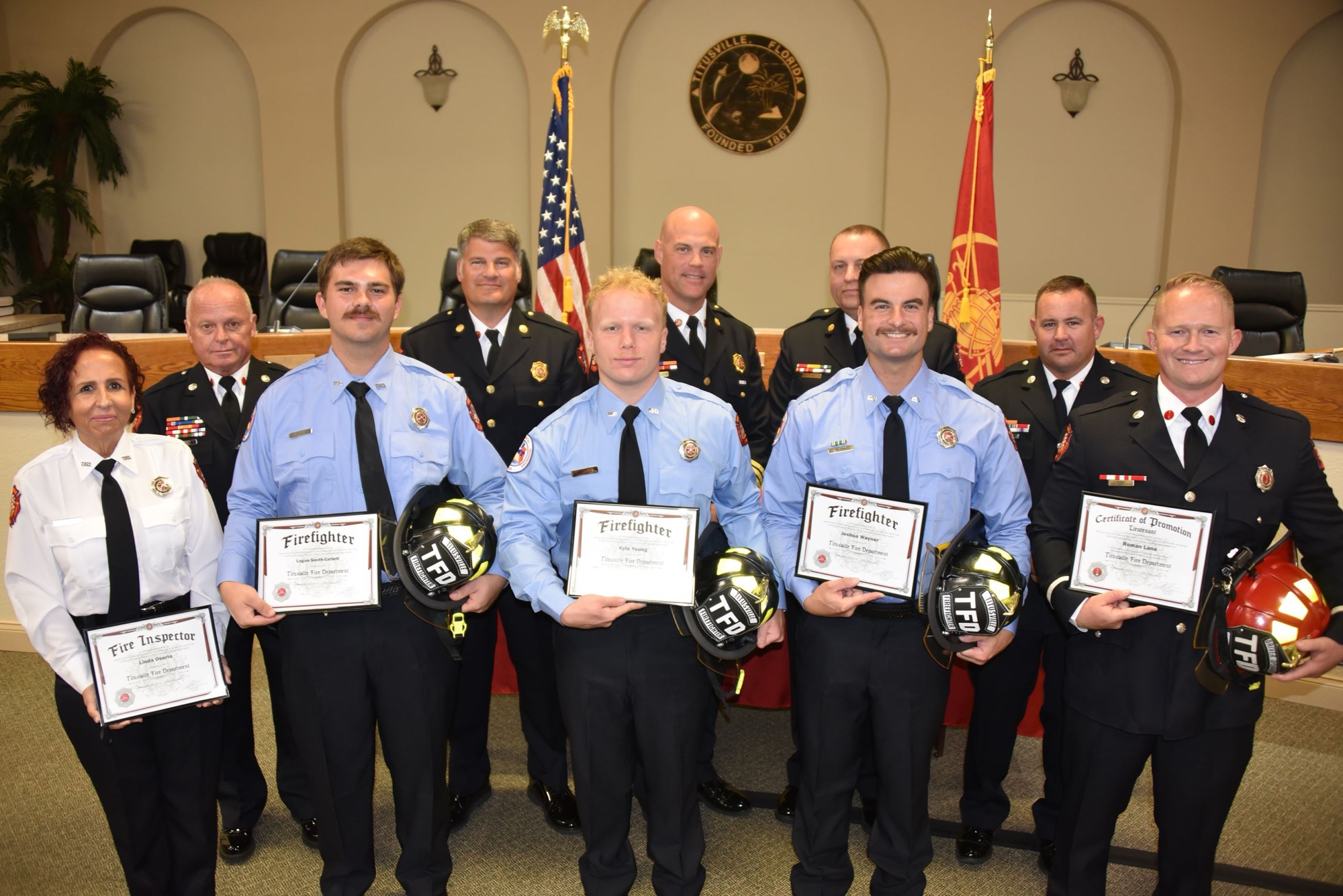 Titusville Fire Department Celebrates Promotions and New Hires