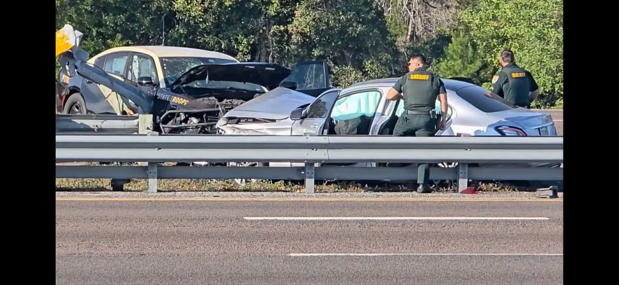 FHP trooper injured, 2 arrested after I-95 pursuit ends in crash