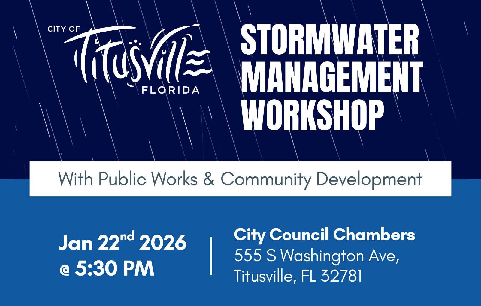 Titusville to discuss stormwater challenges amid budget constraints, state restrictions
