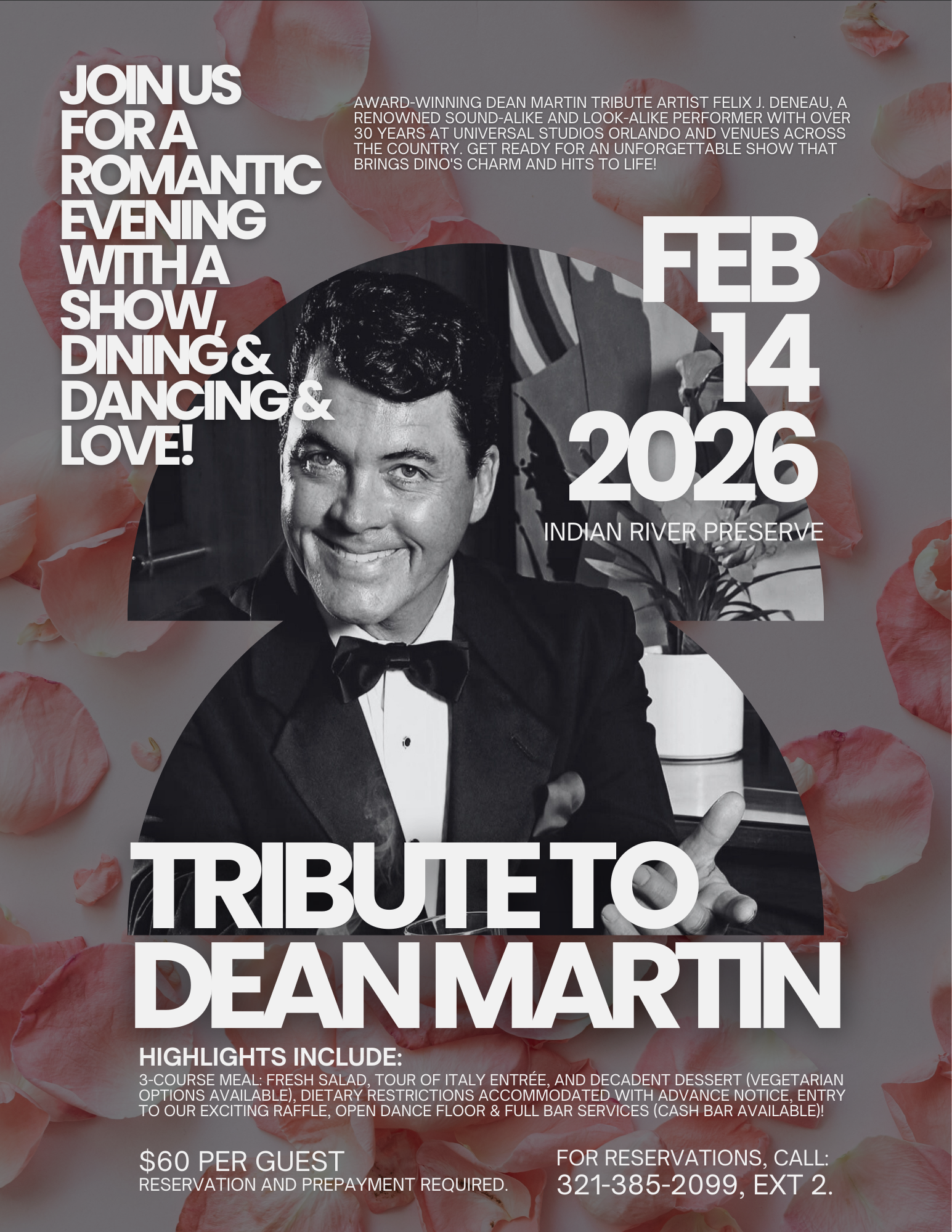 Dean Martin Valentine’s Dinner Show – Indian River Preserve