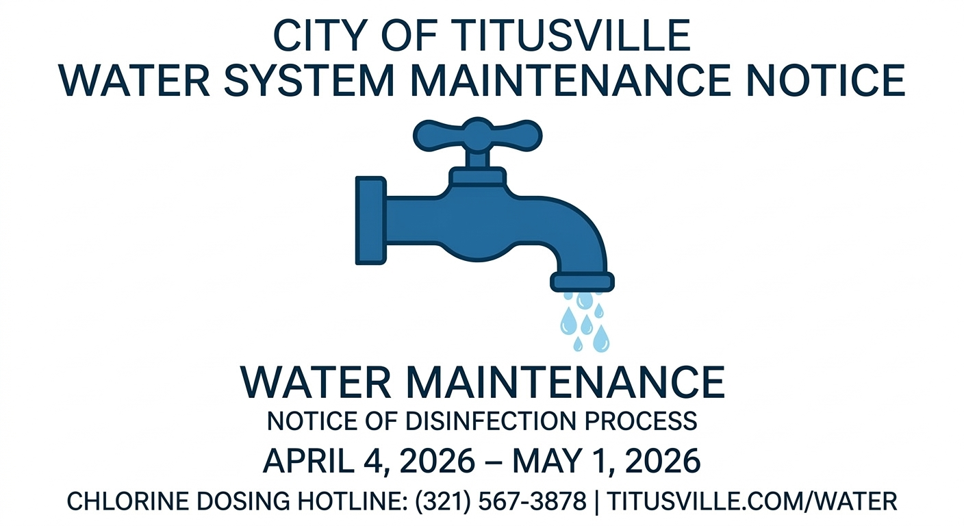 Titusville Announces Scheduled Water System Maintenance