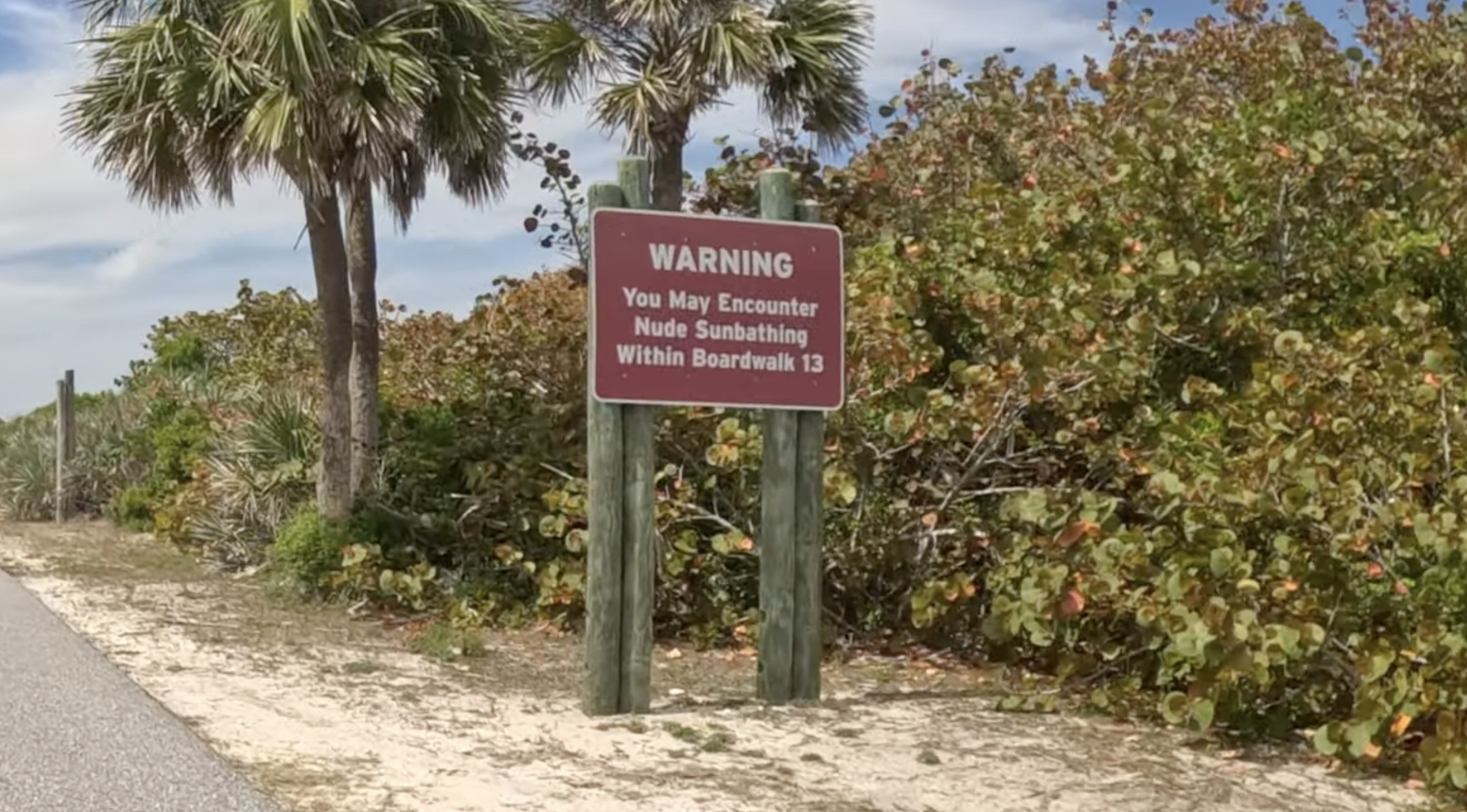 Playalinda’s Warning Sign About The “Clothing Optional” Area Under Federal Scrutiny