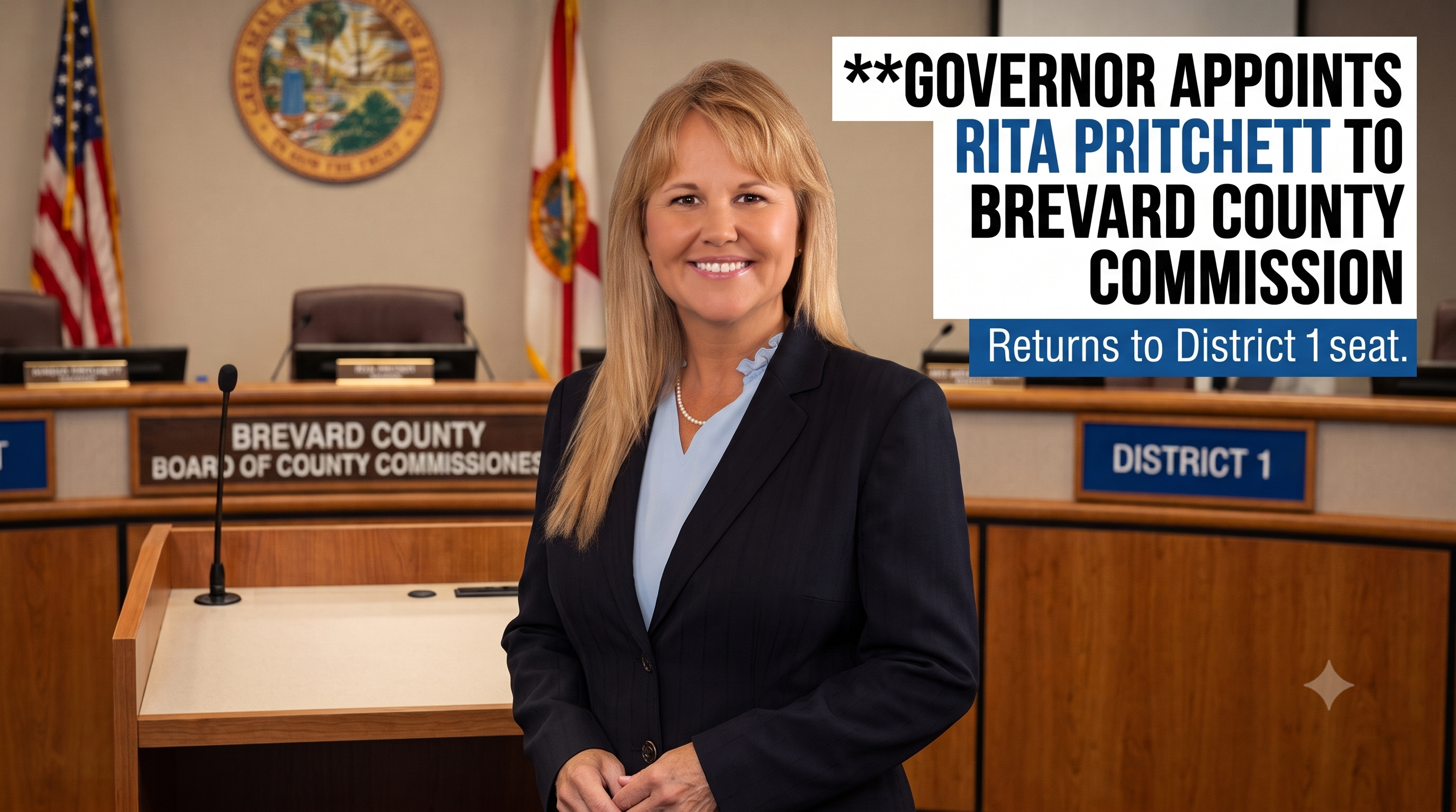 DeSantis Appoints Rita Pritchett to Brevard County Commission District 1 Seat