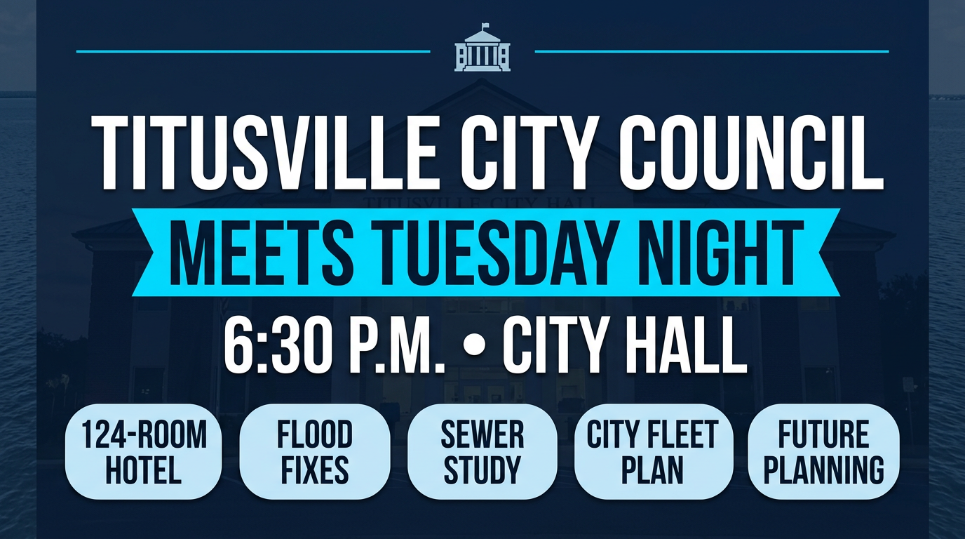 Titusville City Council to Vote on New Hotel, Drainage Fixes, and City Services at Aug. 11 Meeting